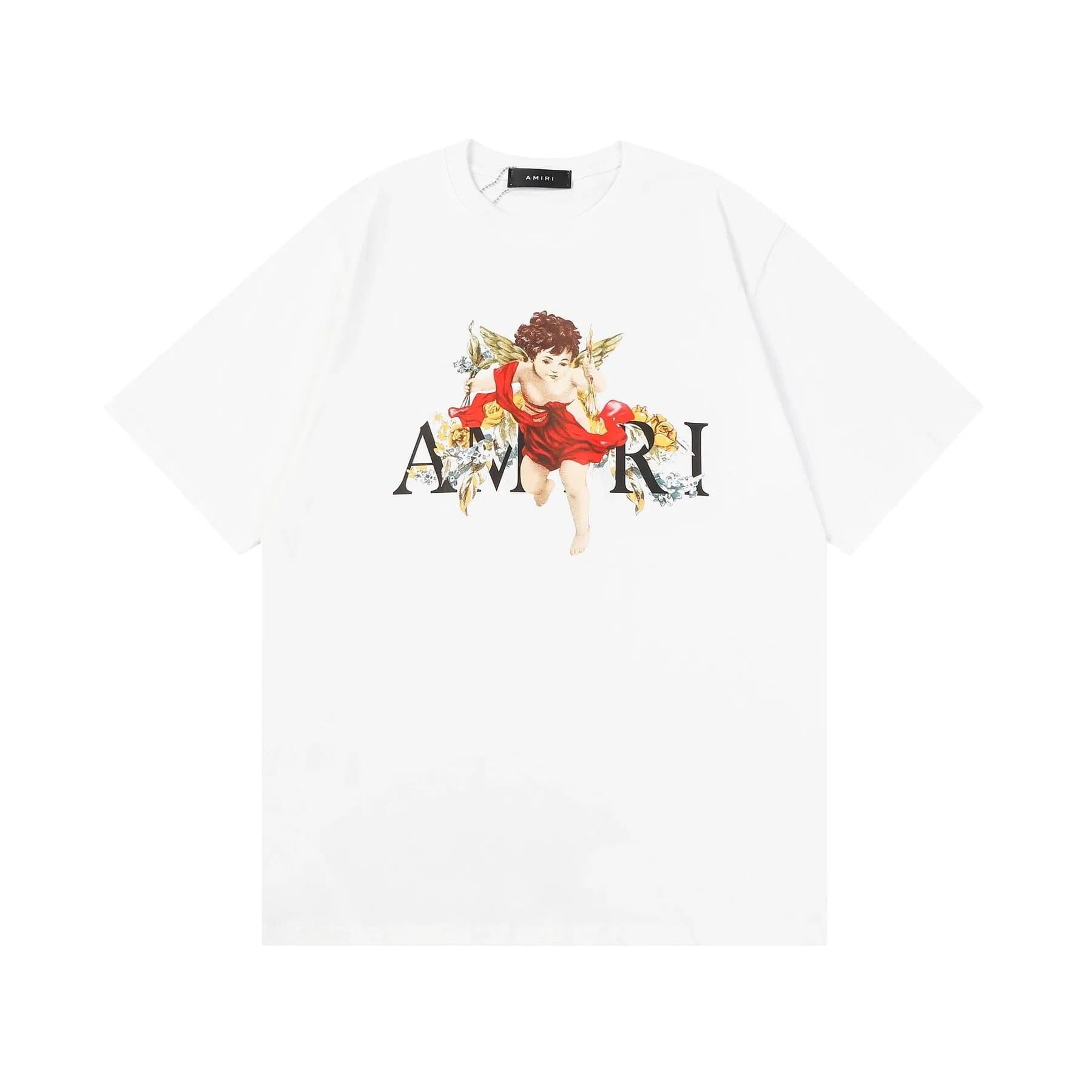 Amiri Cupid Graphic Tee White with Cherub Print