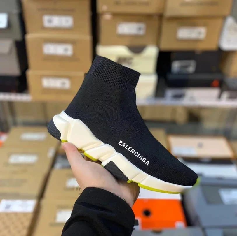 Balenciaga Speed Trainer Black White Yellow
