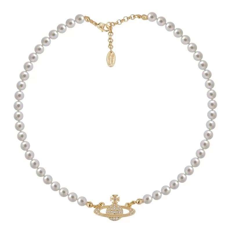 Vivienne Westwood Pearl Choker Orb Pendant