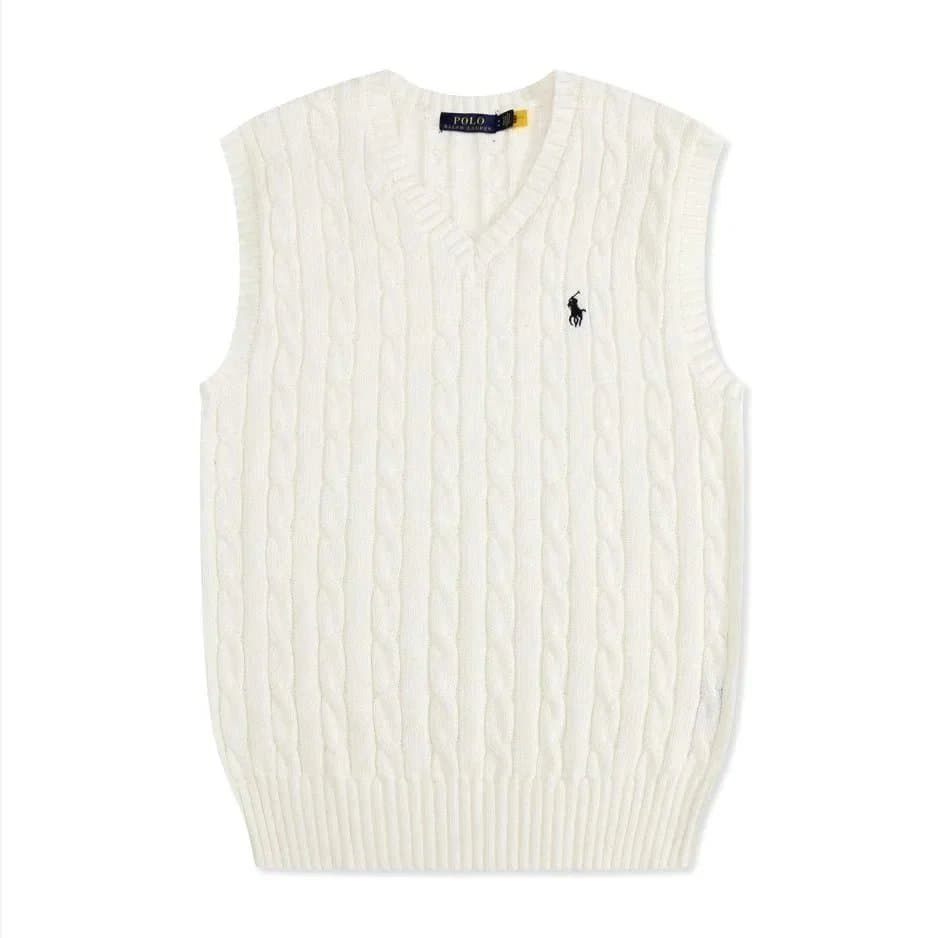 Polo Ralph Lauren Cable Knit Vest Classic V-Neck