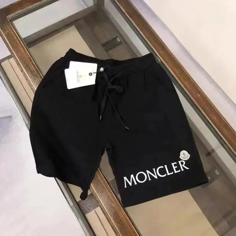 Moncler Logo Patch Shorts Heather Grey — 短裤5