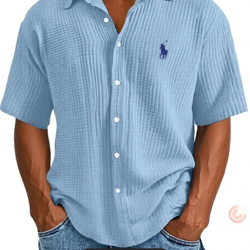 Polo Ralph Lauren Short-Sleeve Button-Up Shirt Seersucker