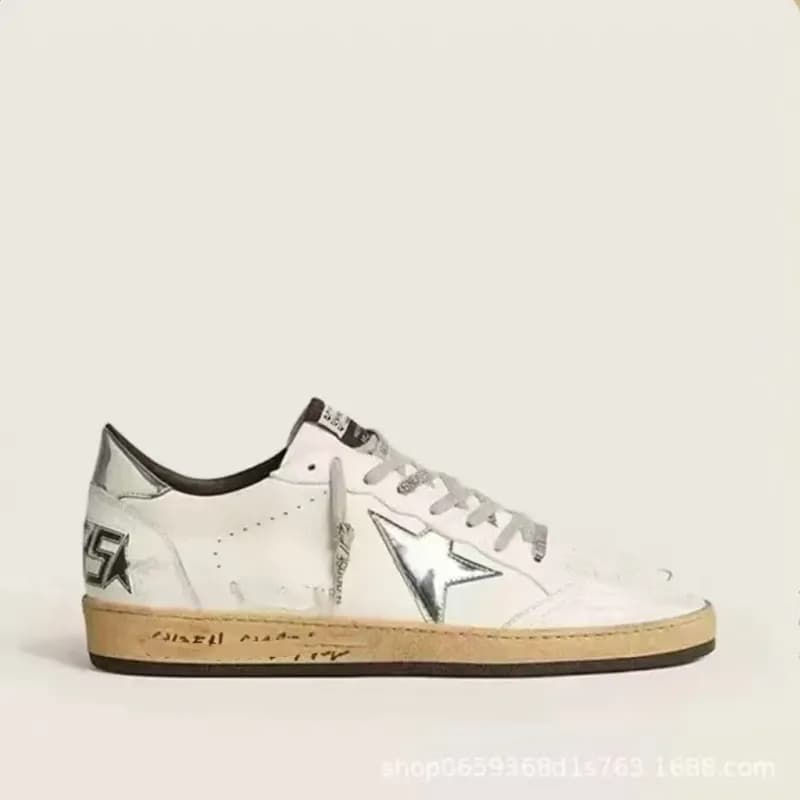 Golden Goose Super-Star Distressed Silver Star