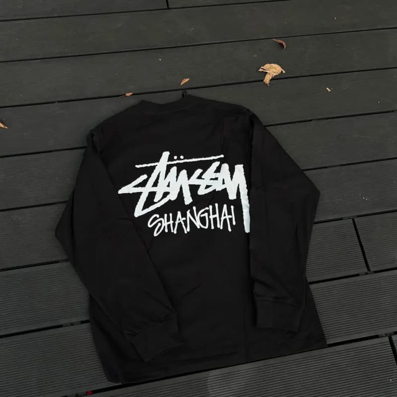 Stüssy × Off-White Long Sleeve Tee Shanghai