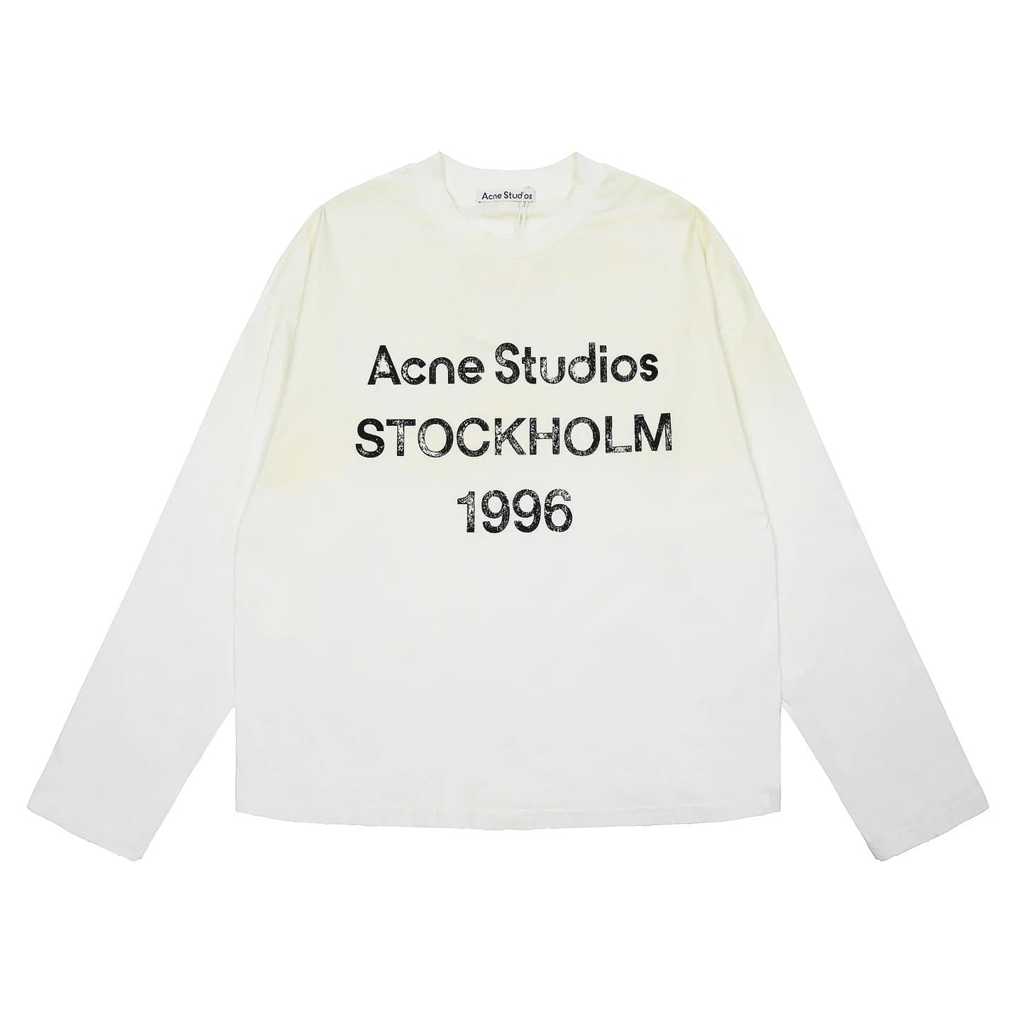 Acne Studios Long-Sleeve Crewneck Script Logo — 2