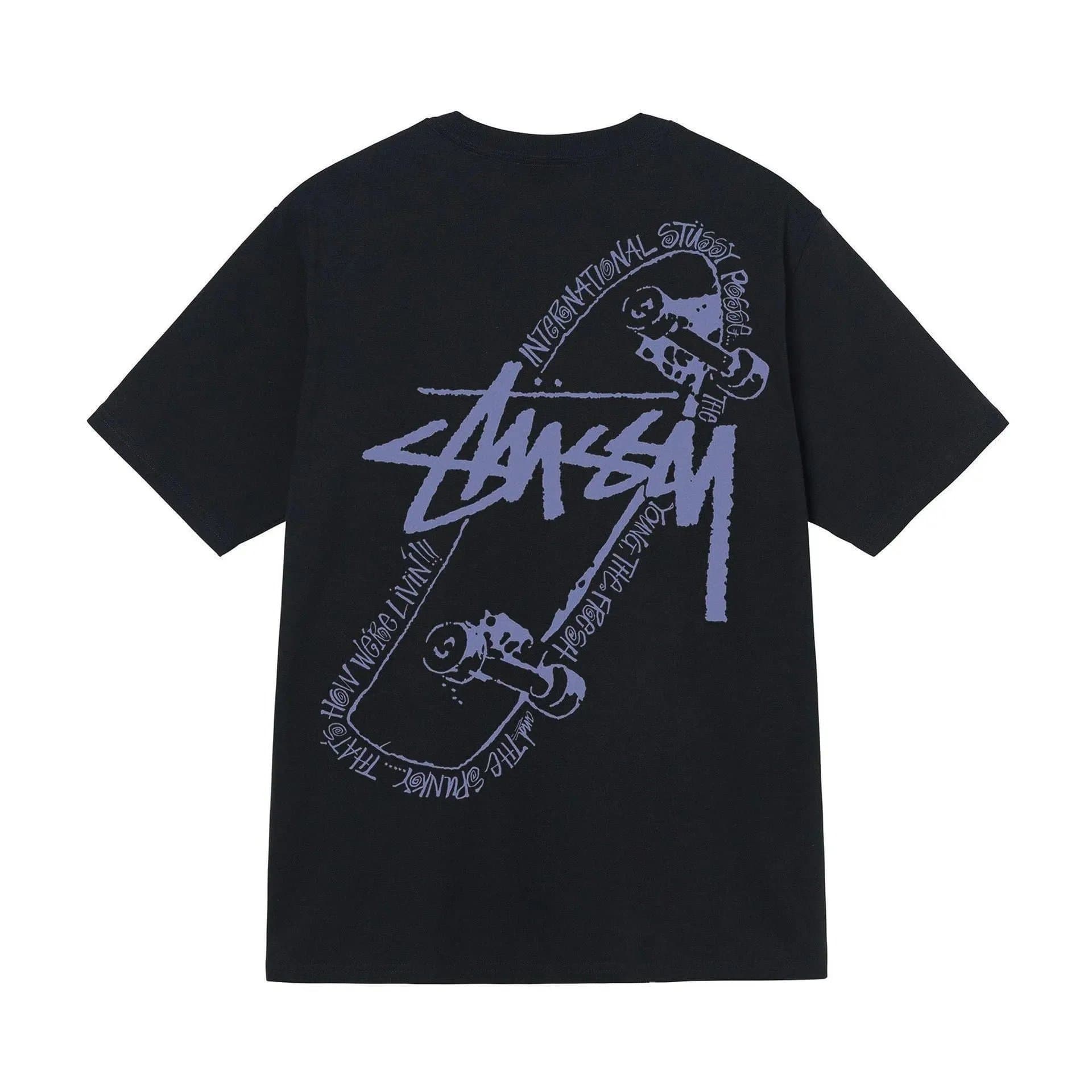 Stüssy Skateboard Graphic Tee Purple Skate Print