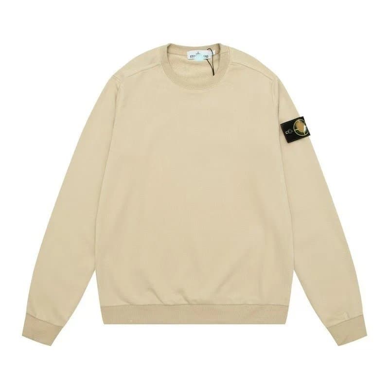 Stone Island Crewneck Sweatshirt Solid — 杏色