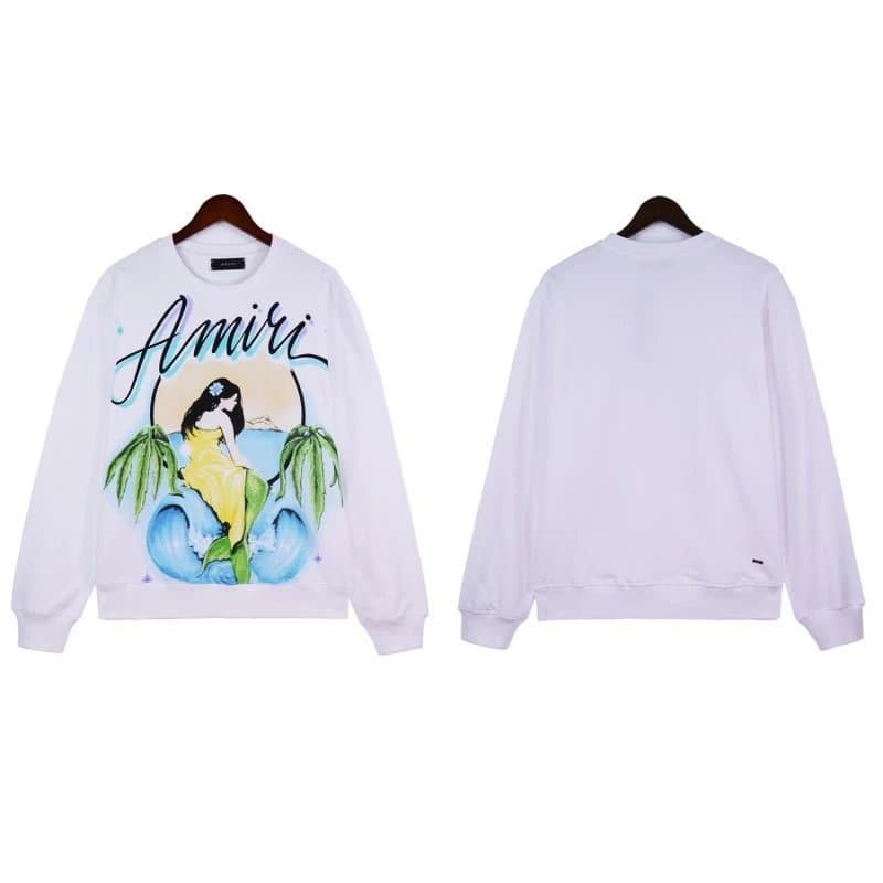 Amiri Crewneck Sweatshirt Mermaid Graphic