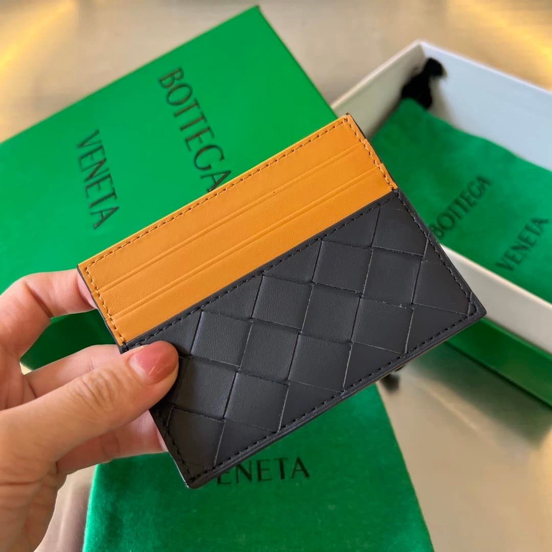 Bottega Veneta Card Holder Intrecciato Two-Tone