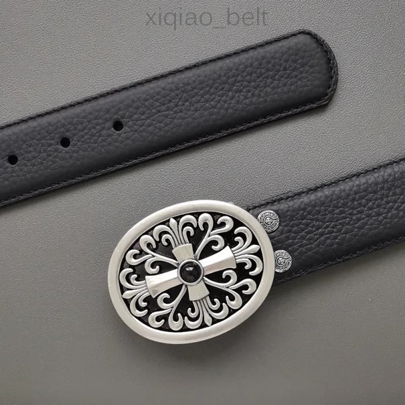 Chrome Hearts Leopard Print Belt Blue Leopard — 10古银