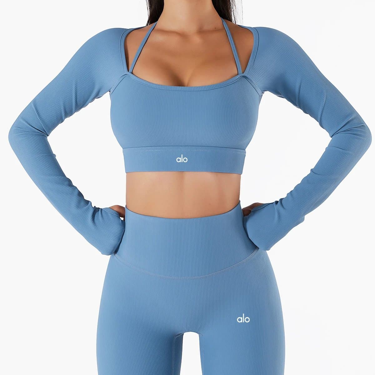 Lululemon Long Sleeve Crop Top Ribbed
