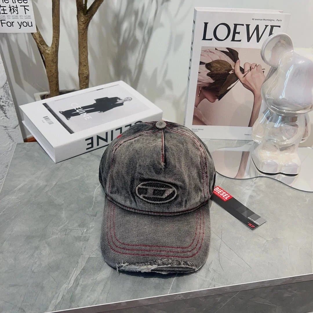 Diesel Baseball Cap Distressed Denim