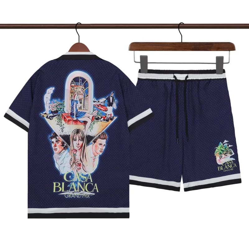 Gucci Printed Shirt and Shorts Set GG Anchor Motif — Q211 set picture