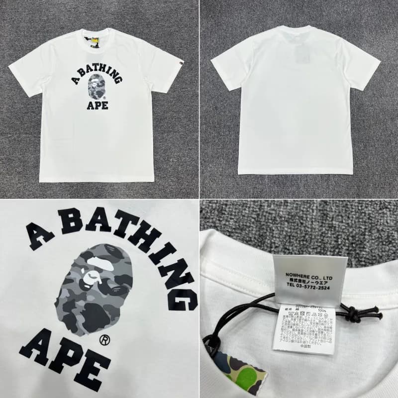 BAPE A Bathing Ape T-Shirt Camouflage Logo