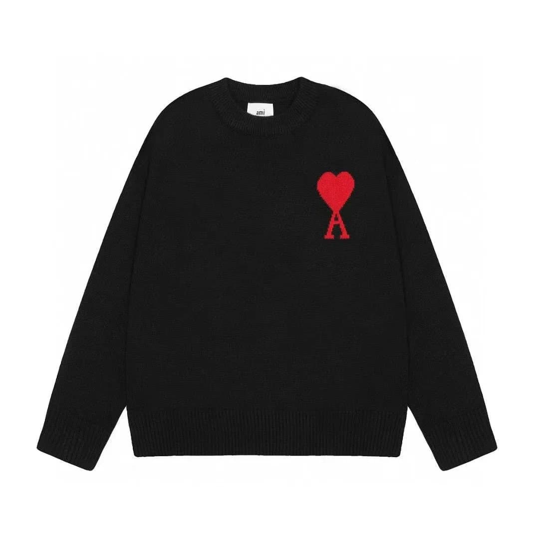 AMI Paris Knit Sweater Heart Logo — 5