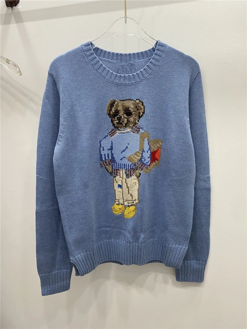 Polo Ralph Lauren Polo Bear Sweater Embroidered Bear — 蓝色