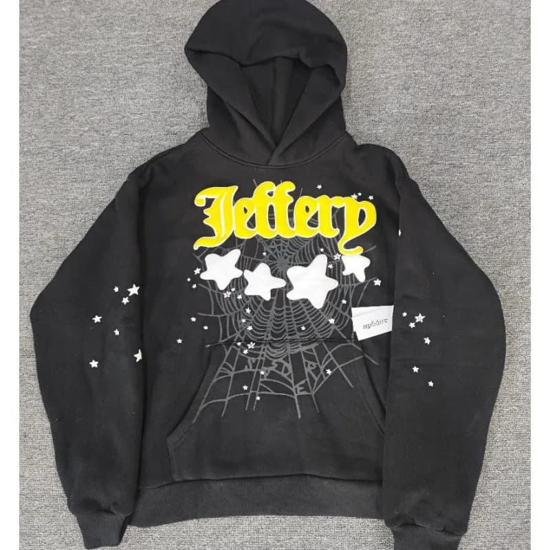 Sp5der Hoodie Spider Web Star Print