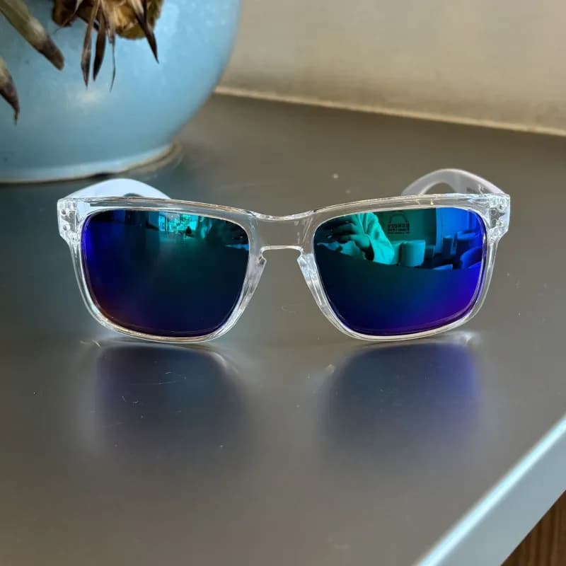 Ray-Ban Wayfarer Crystal Frame Blue Mirror