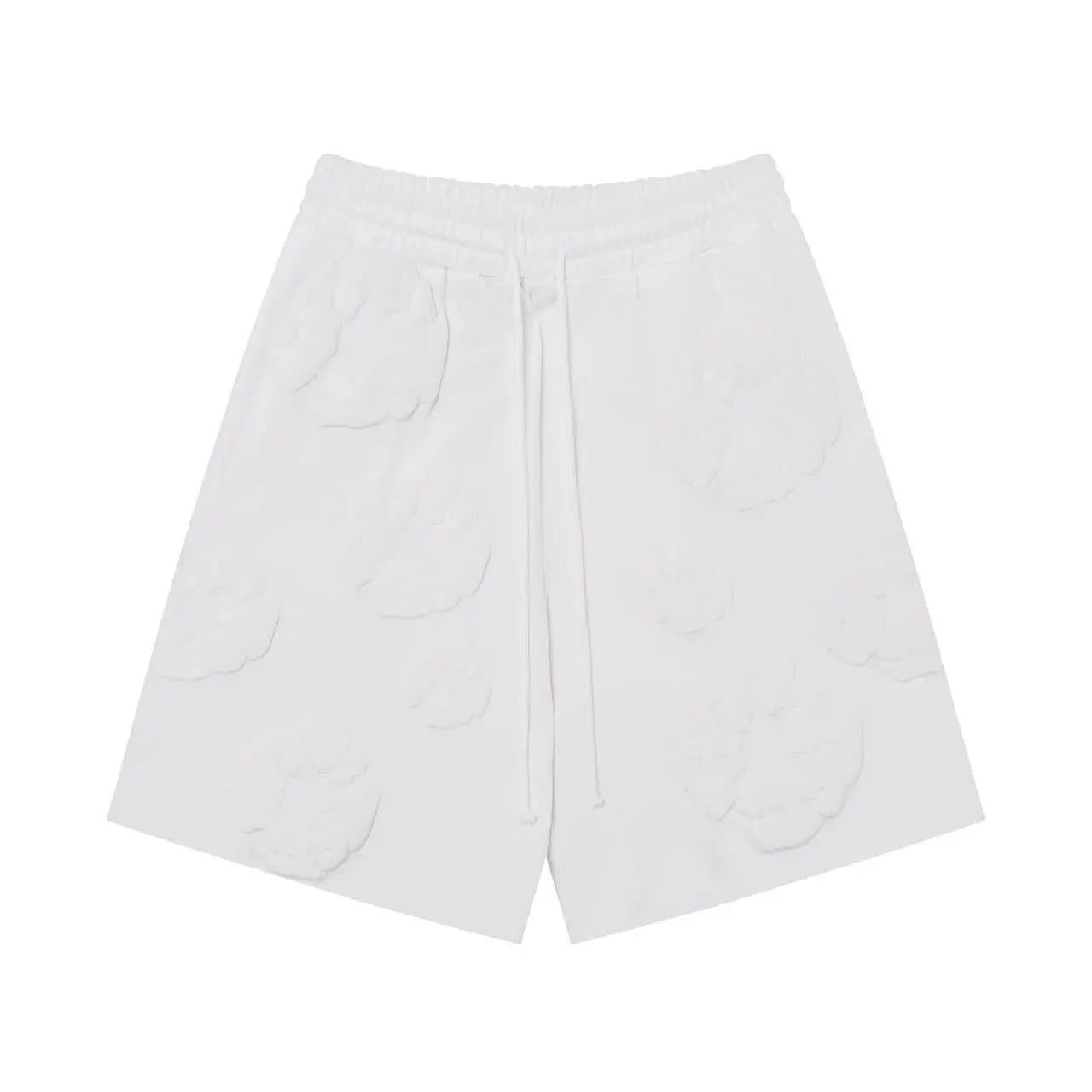 Balenciaga Logo Shorts Cloud Logo — 短裤 白印白