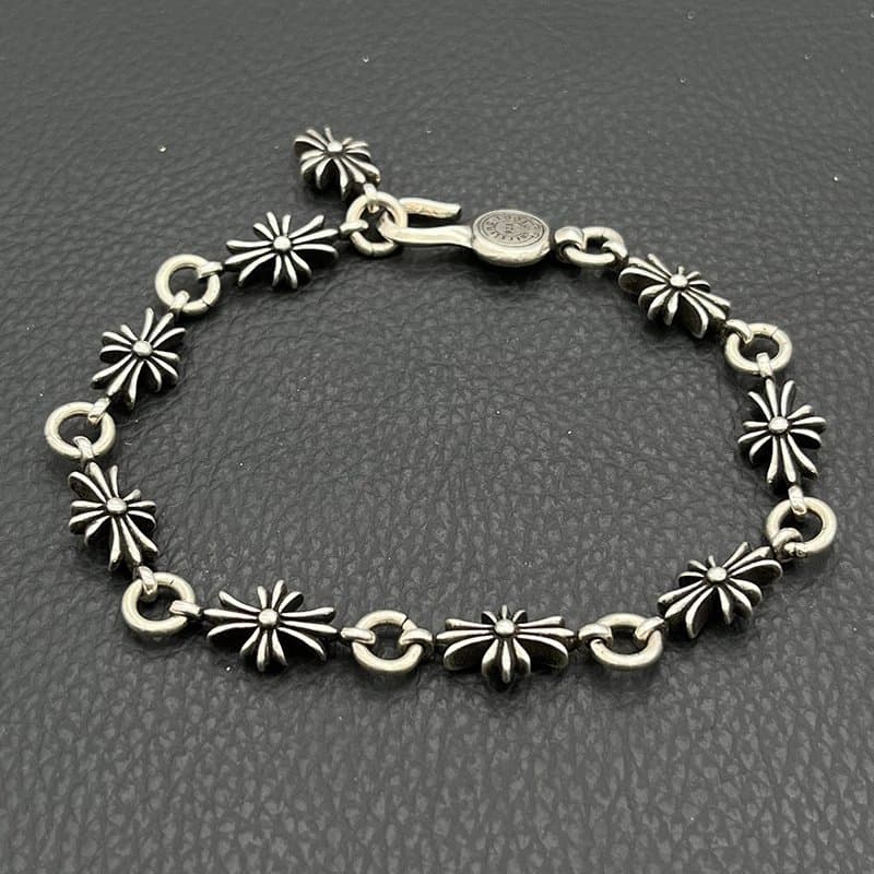 Chrome Hearts Chain Bracelet Heavy Link — 长十字花手链【可调节】