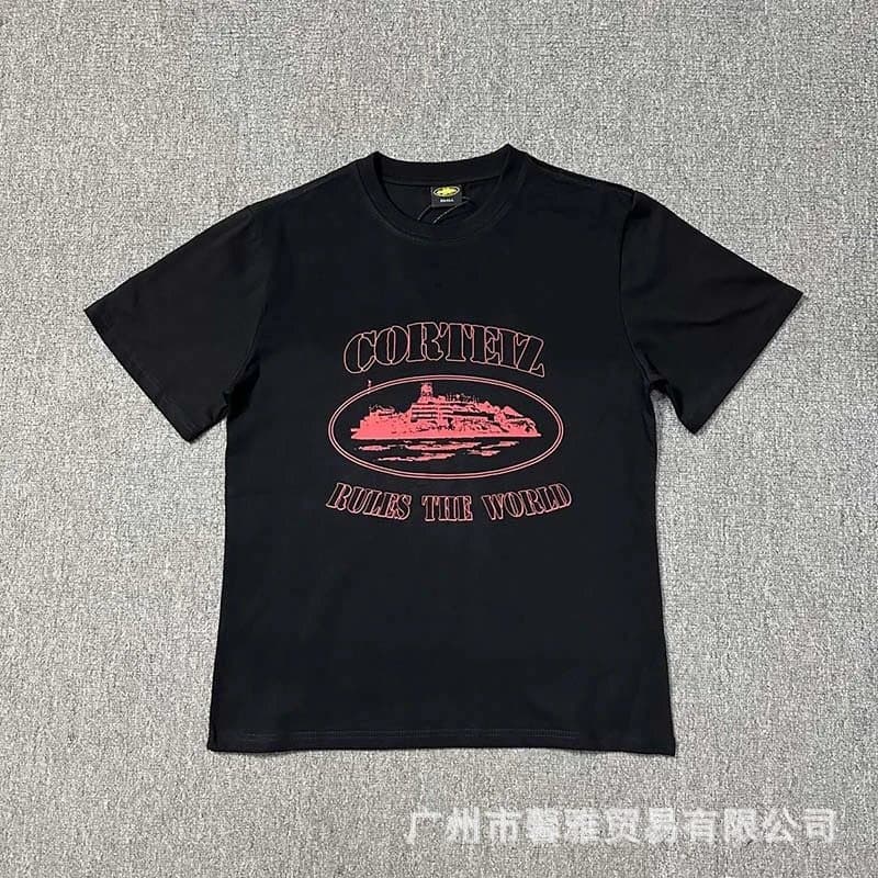Off-White Graphic Tee Authentic Island Print — 3102黑-红