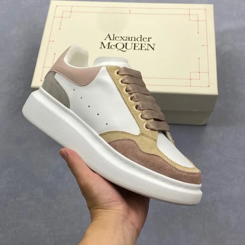 Alexander McQueen Oversized Sneaker White Red — 白红棕