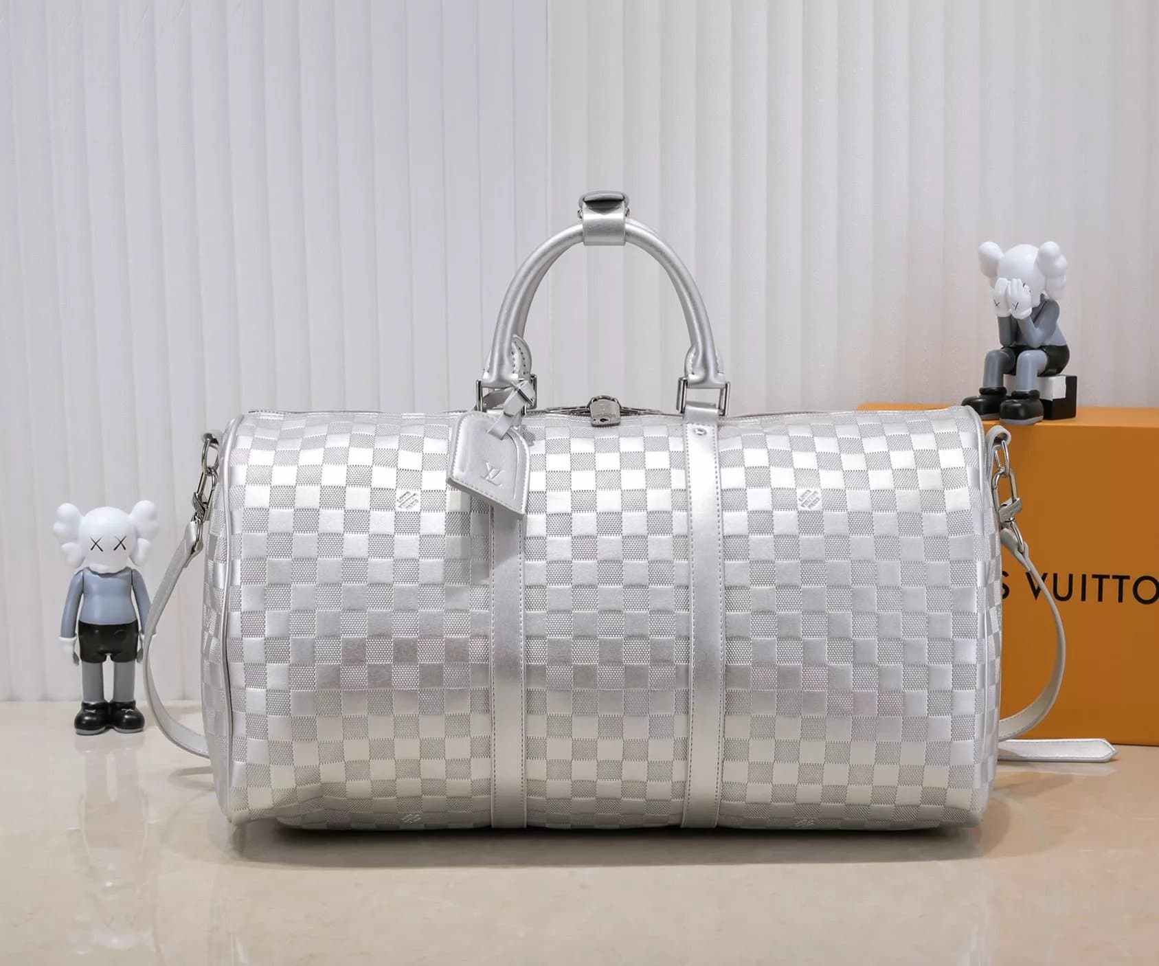 Louis Vuitton × KAWS Keepall 50 Monogram Giant Check