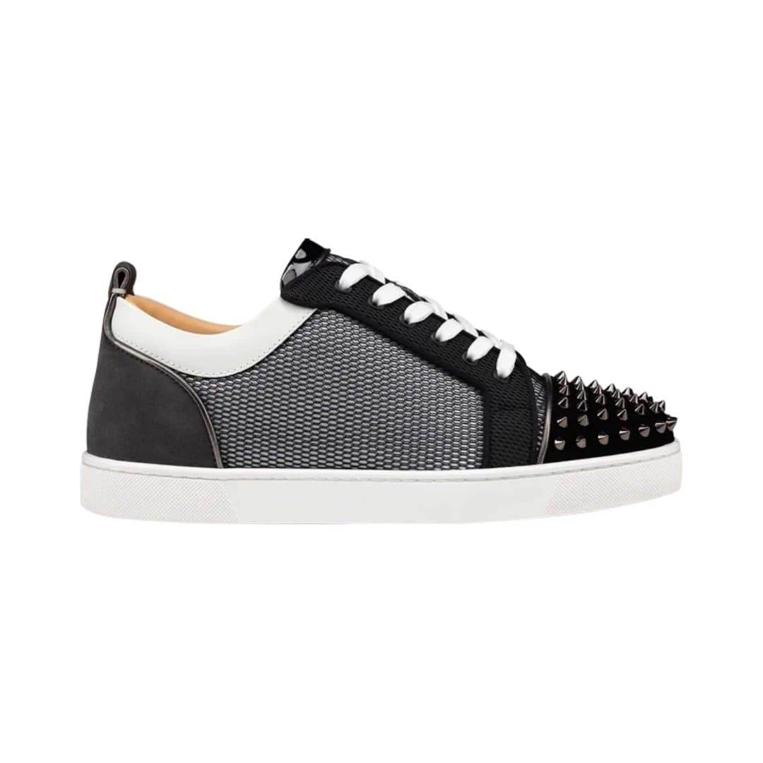 Christian Louboutin Louis Junior Spikes Mesh and Suede with Studs