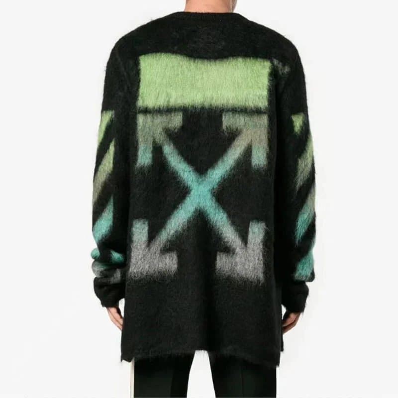 Off-White Oversized Mohair Sweater Arrow Print