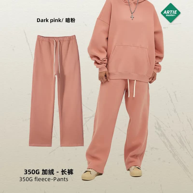 350G Fleece Pants Dark Pink