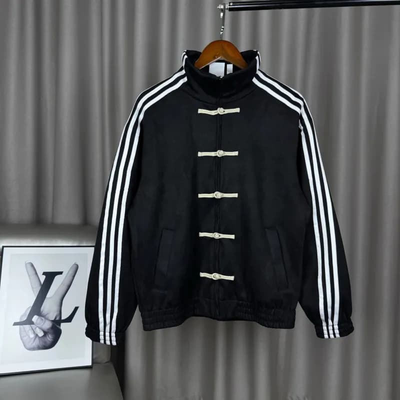 Adidas Track Jacket Chinese Knot Button — 黑色
