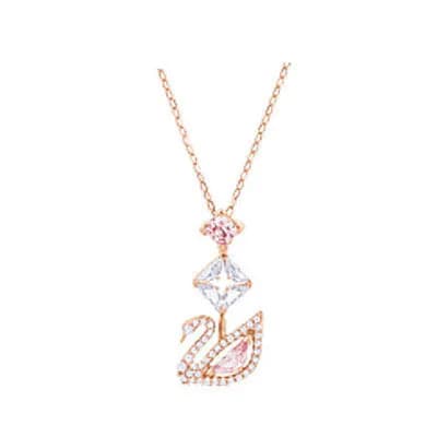 Swarovski Swan Pendant Crystal-Embellished