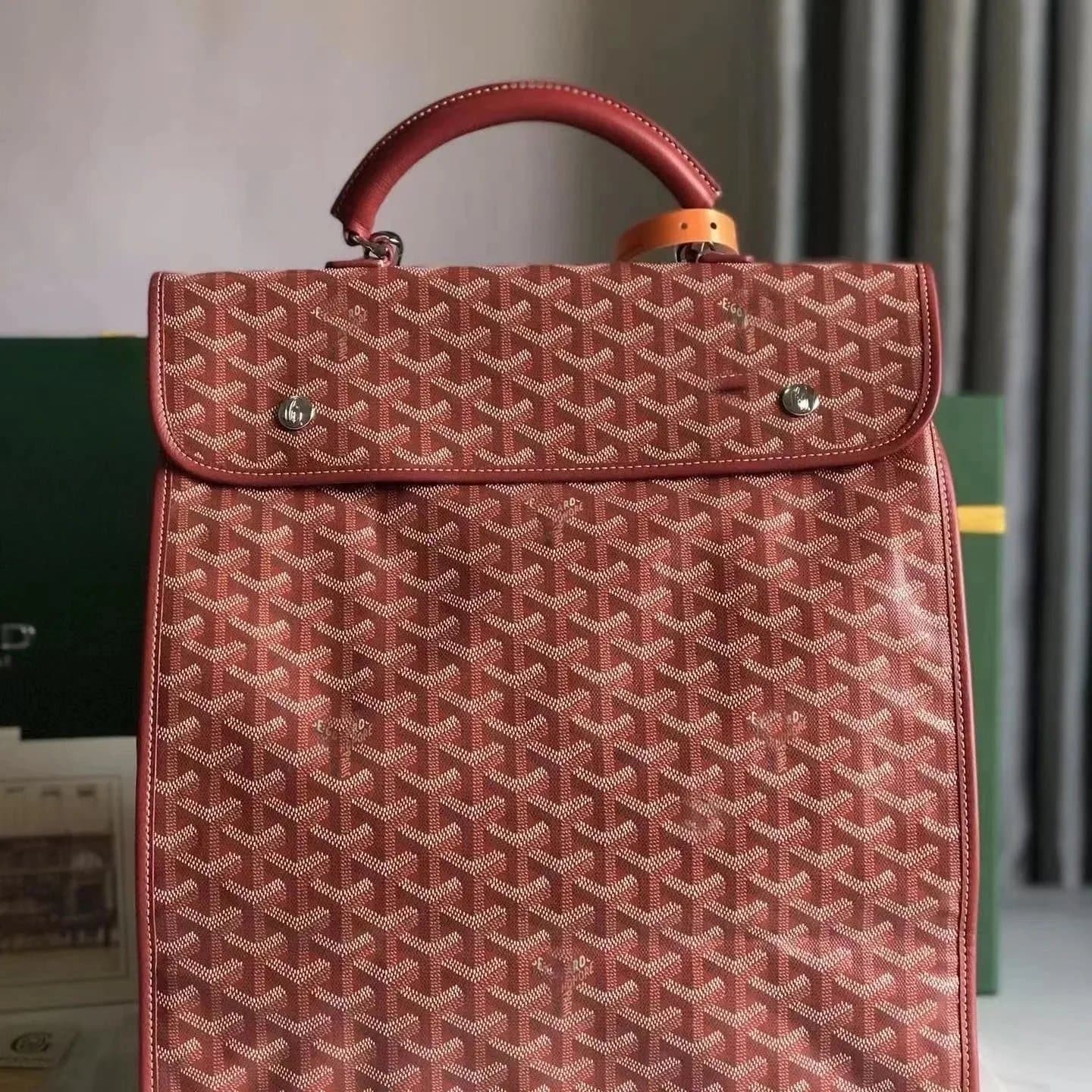 Goyard Saint Louis Backpack Chevron Monogram — BB-05（酒红色）