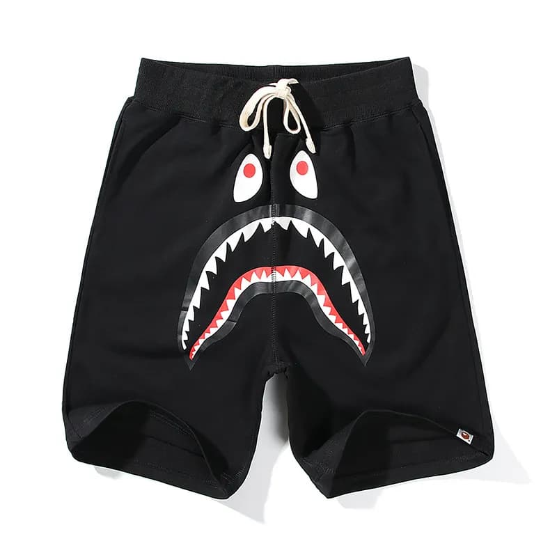 BAPE Shark Camo Shorts Shark Face Print — 33