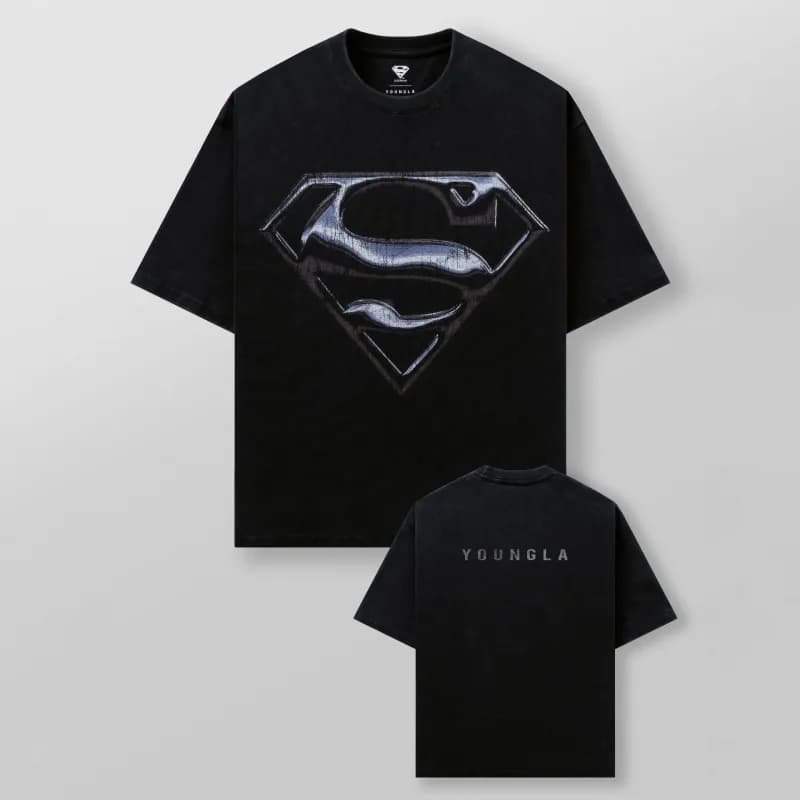 Marvel Superman Graphic Tee Distressed Hero Print — DYYLST018
