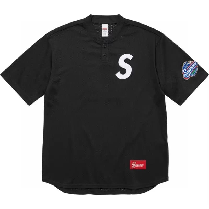Supreme Mesh Baseball Jersey Black