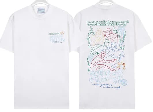 Casablanca Graphic T-Shirt Multi-Color Illustration
