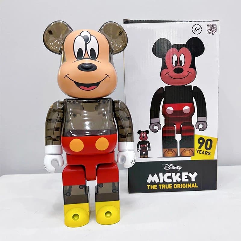 Be@rbrick × KAWS Bearbrick Chrome Lips — Three eyed Mickey