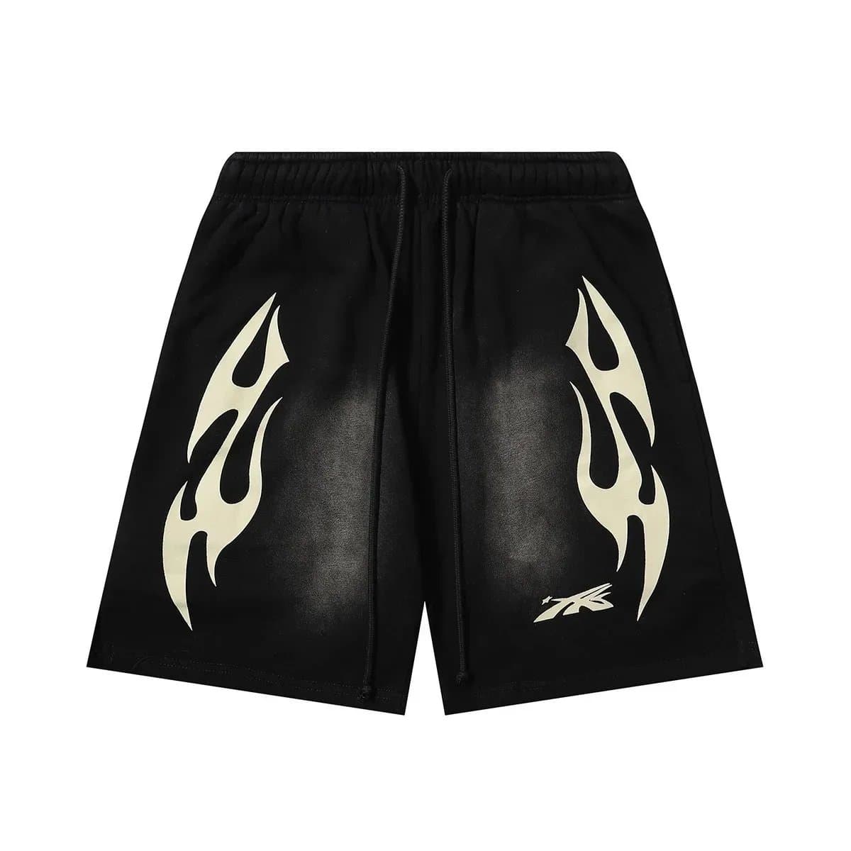 Hellstar Graphic Sweat Shorts Flame Logo — 08