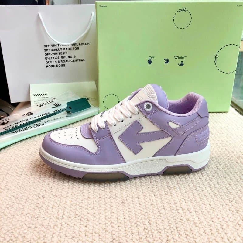 Off-White Low Top Sneaker Lavender and White