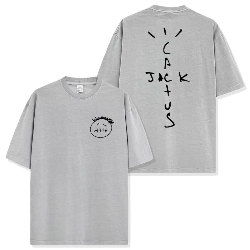 Travis Scott × Off-White Cactus Jack Tee Stitched Face