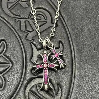 Chrome Hearts Cross Pendant Pink Sapphire Cross