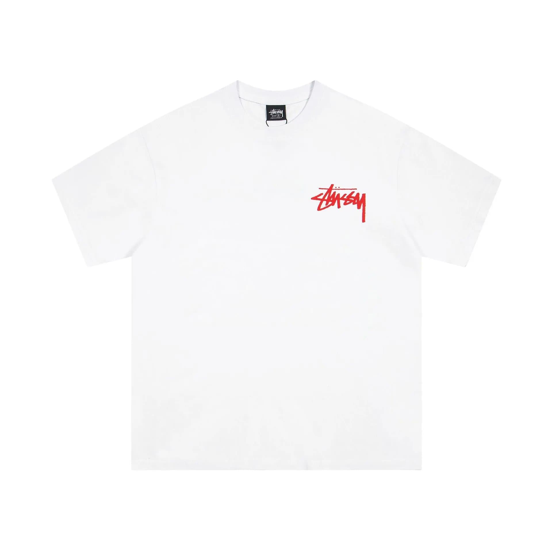 Stüssy Graphic Tee 100% Cotton Print — 6965#白色