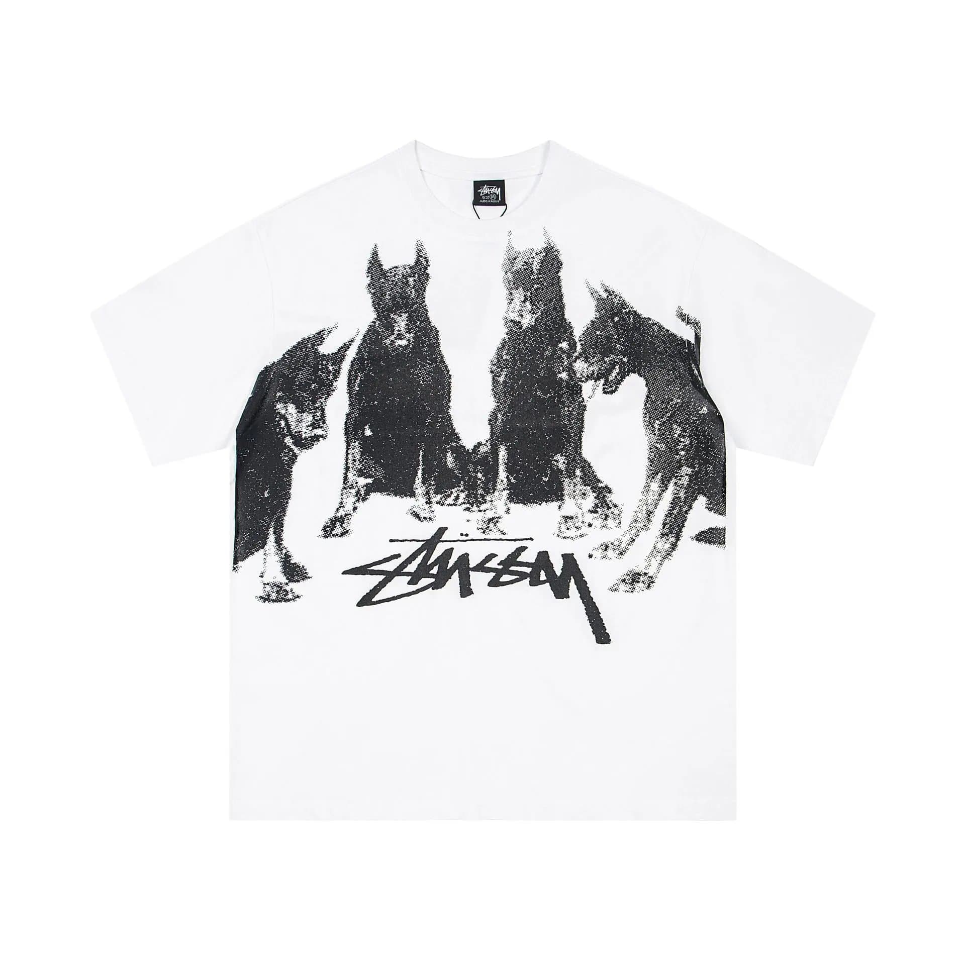 Stüssy Graphic Tee 100% Cotton Print — 6948#白色