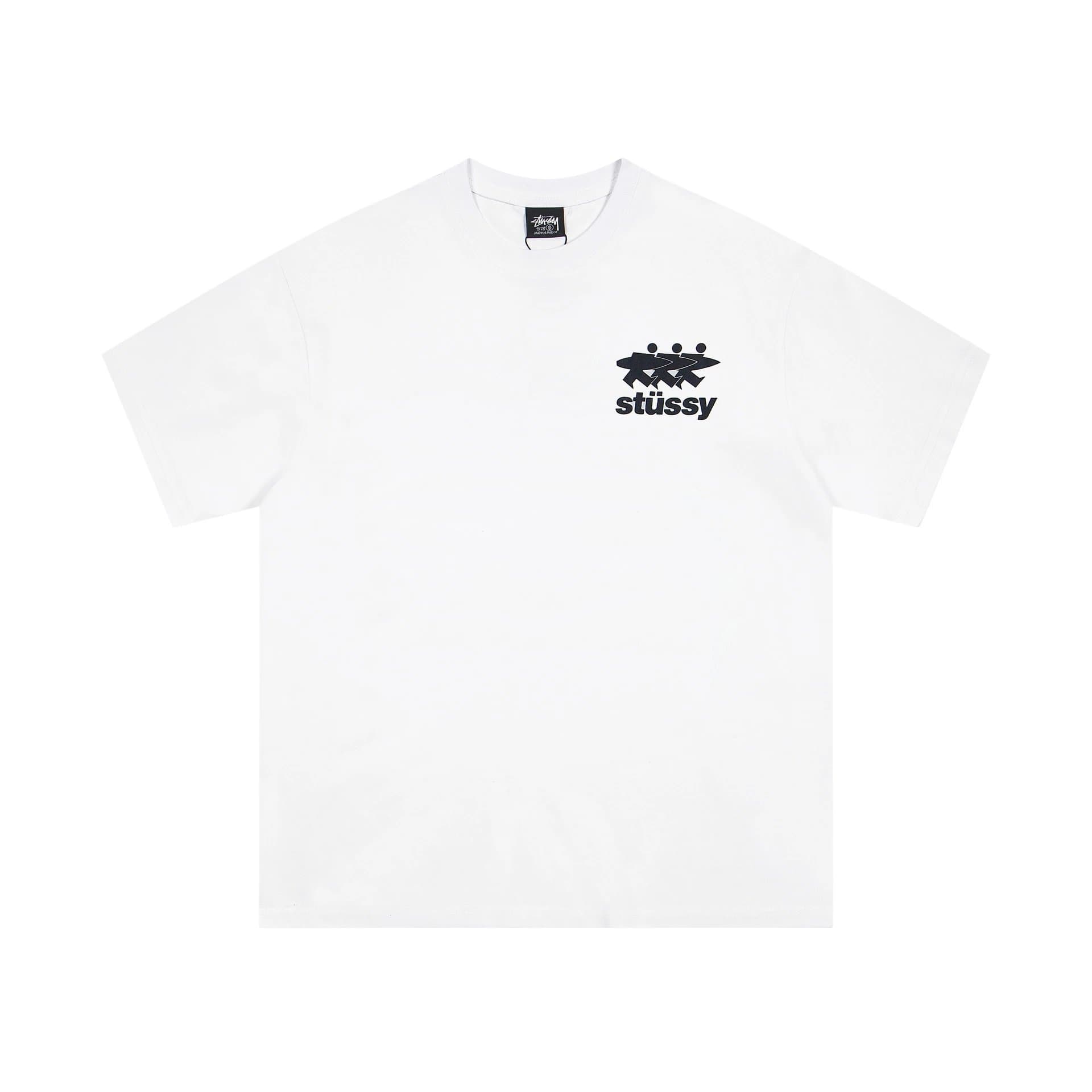 Stüssy Graphic Tee 100% Cotton Print — 6958#白色