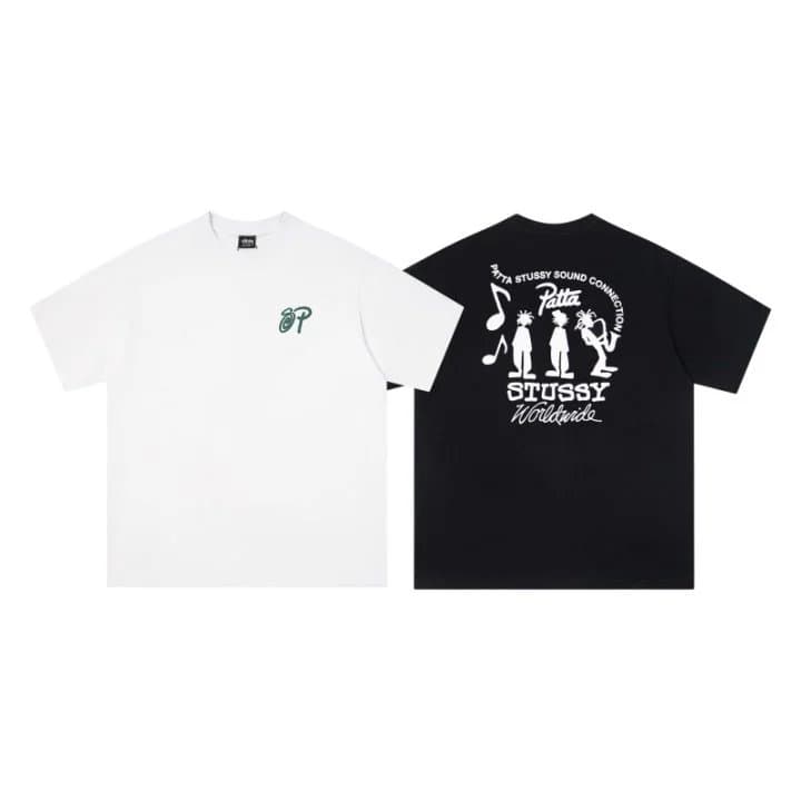 Stüssy Graphic Tee 100% Cotton Print — 6945#白色