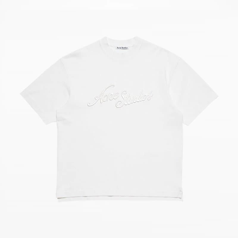Acne Studios Stockholm 1996 Tee Pink Logo Print — 白色(AC908065)