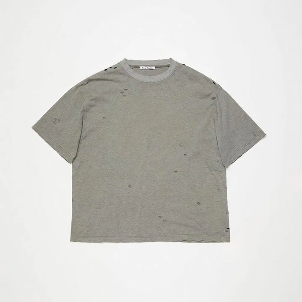 Acne Studios Stockholm 1996 Tee Pink Logo Print — 灰色(AC908041)