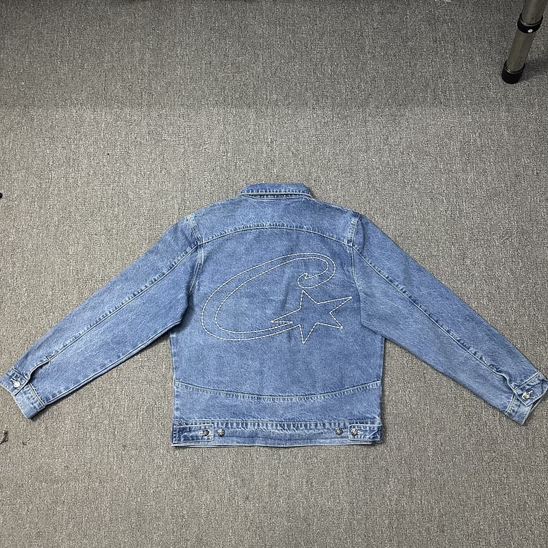 Corteiz Property of CRTZ Shorts White Logo — E01 Star Blue Cowboy Jacket