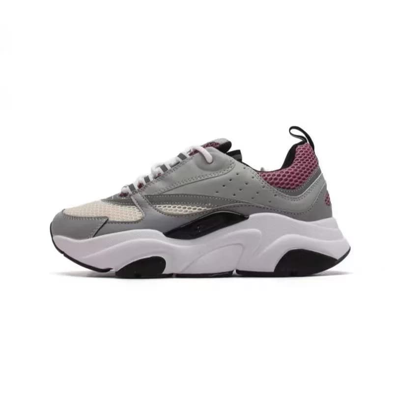 Chunky Sneaker Mesh and Suede — B22奥灰粉